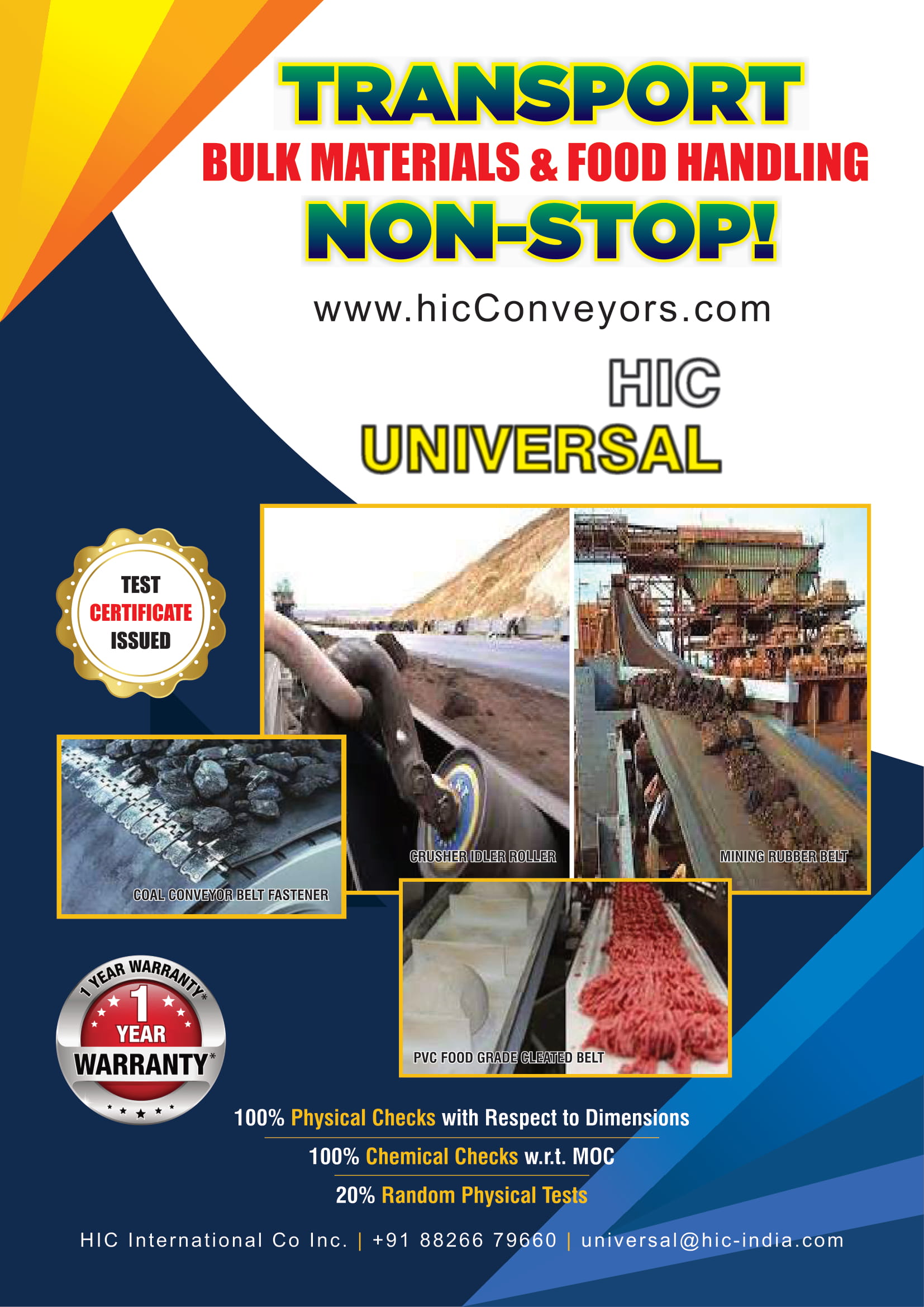 Brochure CONVEYOR Belt Idler Fastener HIC India