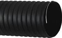 A length of mud water suction hose, the helical wire reinforcement standing proud of its cover. A length of mud water suction hose, the helical wire reinforcement standing proud of its cover.