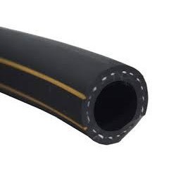 A water delivery hose cut to show the textile plies between its lining and its cover. A water delivery hose cut to show the textile plies between its lining and its cover.